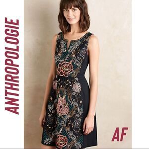 Anthropologie Embroidered Perennial Dress New Size 4